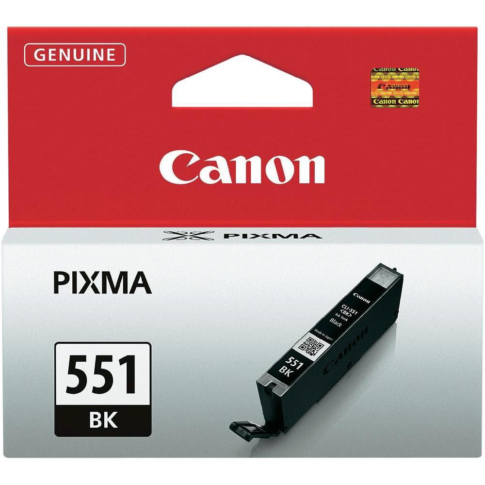 Canon inktcartridge CLI-551BK, 1.795 pagina&apos;s, OEM 6508B001, zwart afbeelding