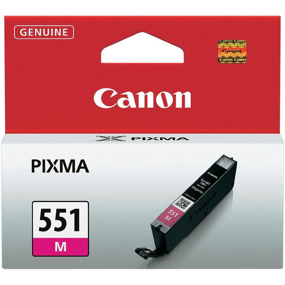 Canon inktcartridge CLI-551M, 319 pagina&apos;s, OEM 6510B001, magenta afbeelding
