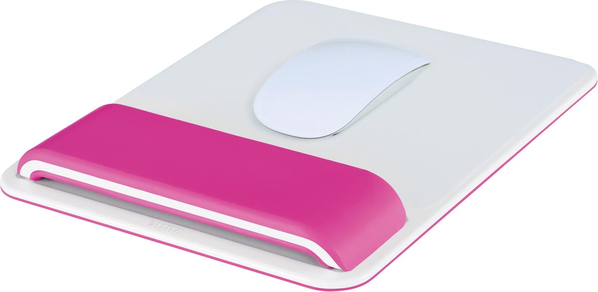 Leitz Ergo WOW muismat met verstelbare polssteun, roze Leitz Ergo WOW muismat met verstelbare polssteun, roze