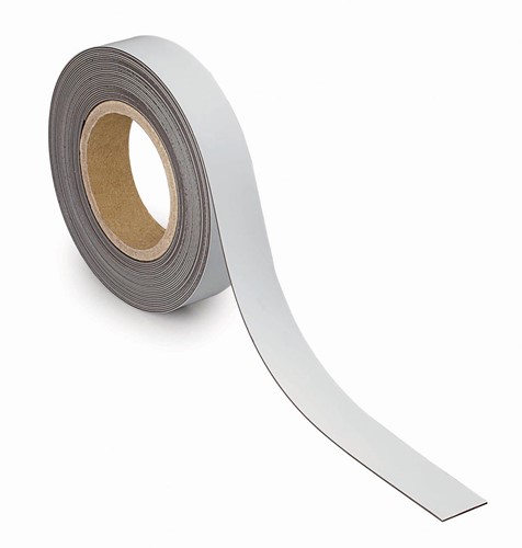 MAUL magnetisch etiketband beschrijf- en wisbaar, 10mtx30mm, wit