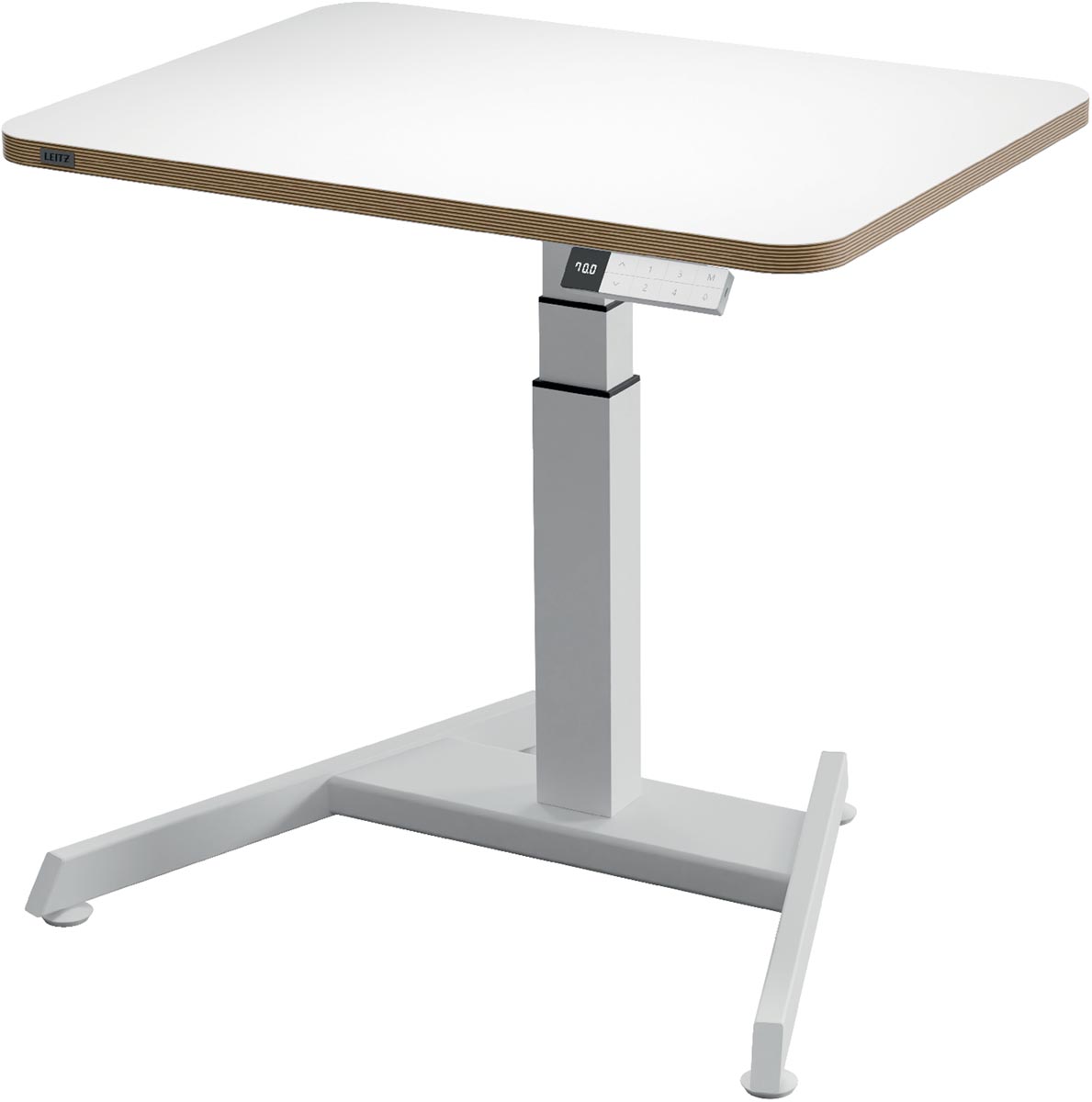 Leitz Ergo Elektrisch Zit Sta Bureau - Klein bureau met sta-op herinneringsfunctie - 80 x 60 cm - Wit