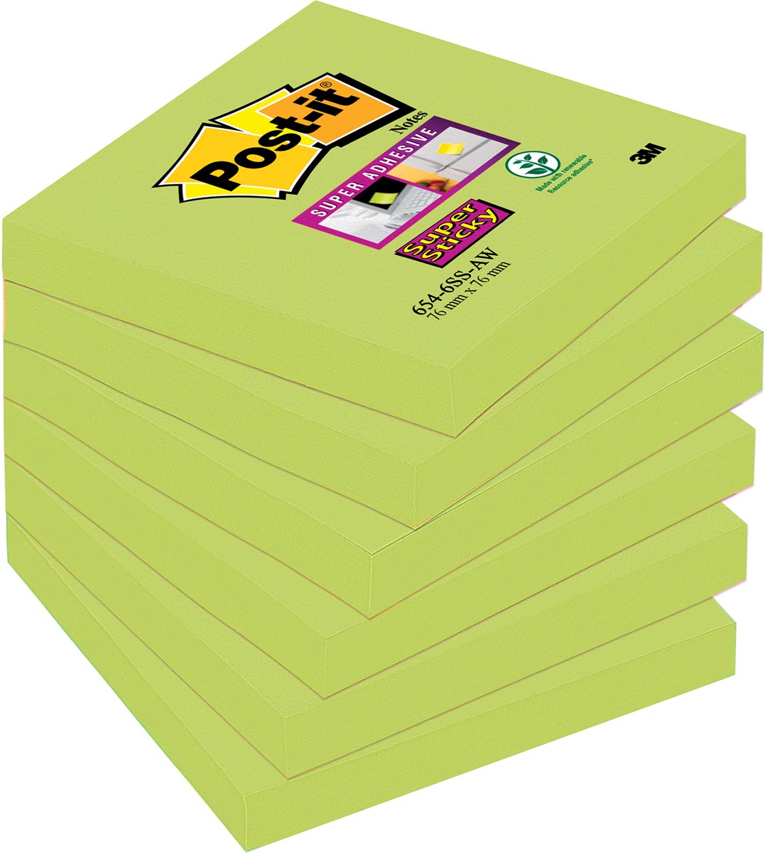 Post It Super Sticky Notes Neon Ft 76 X 76 Mm Kerrie Pak Van 6 Blokken huismerk kopen in de aanbieding Post It Super Sticky Notes Neon Ft 76 X 76 Mm Kerrie Pak Van 6 Blokken huismerk kopen in de aanbieding