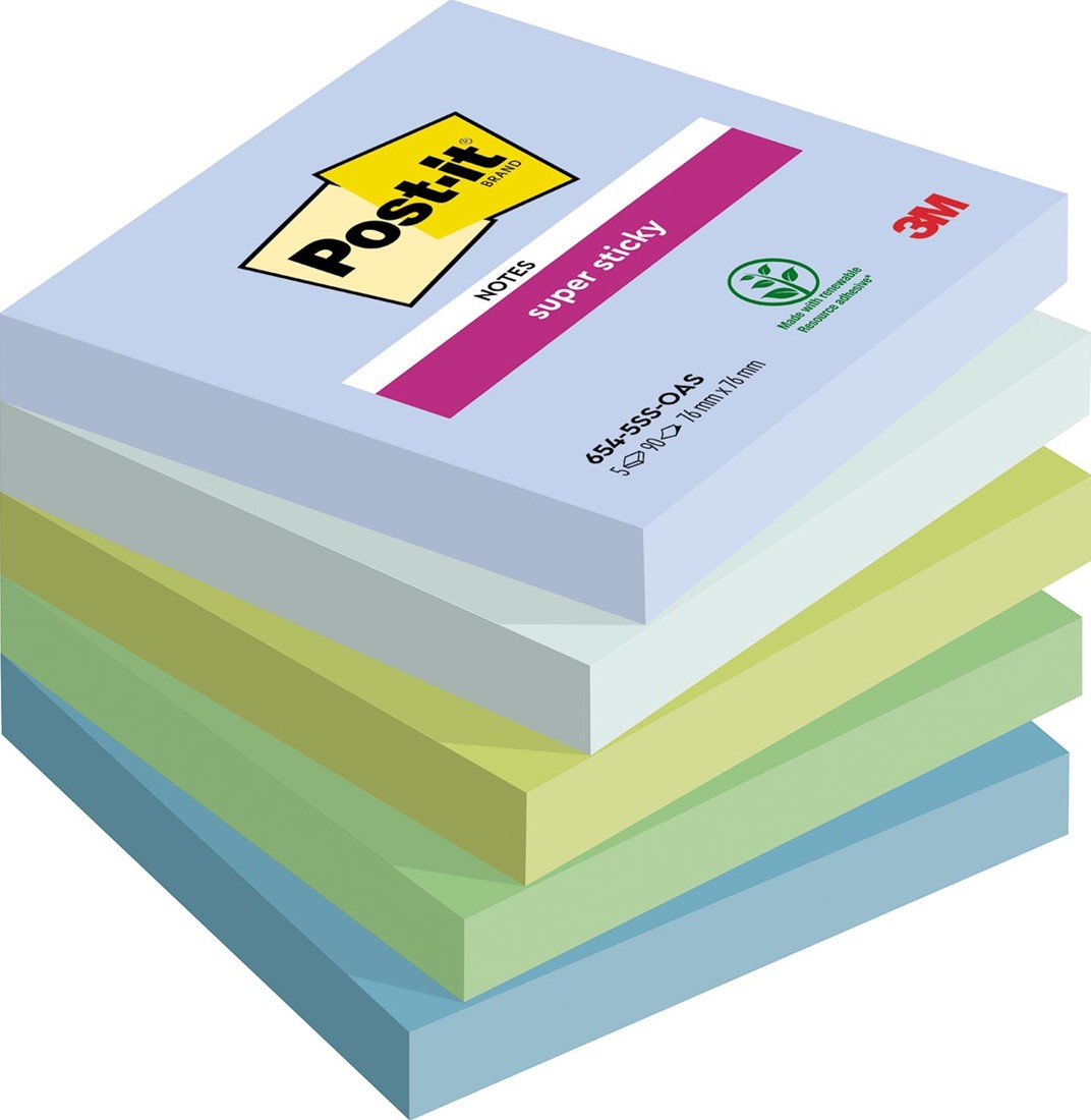 Post-it Notes Autocollants - 10 Blocs Couleurs Assorties - 76x76 Mm - 100 Feuilles Par Bloc - Papier PEFC Durable