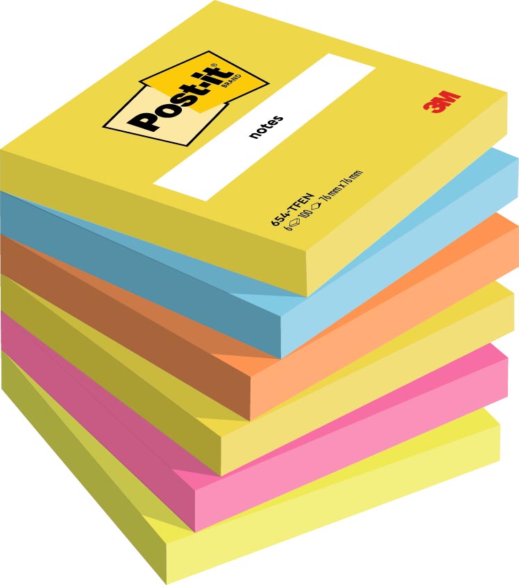 Post-it Notes Vitaliteit, ft 76 x 76 mm, pak van 6 blokken afbeelding