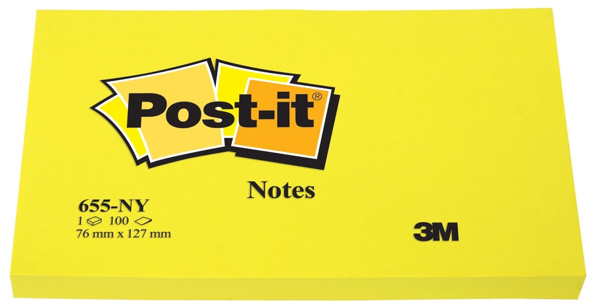 Post It Notes Ft 76 X 127 Mm Neongeel Blok Van 100 Vel huismerk kopen in de aanbieding Post It Notes Ft 76 X 127 Mm Neongeel Blok Van 100 Vel huismerk kopen in de aanbieding