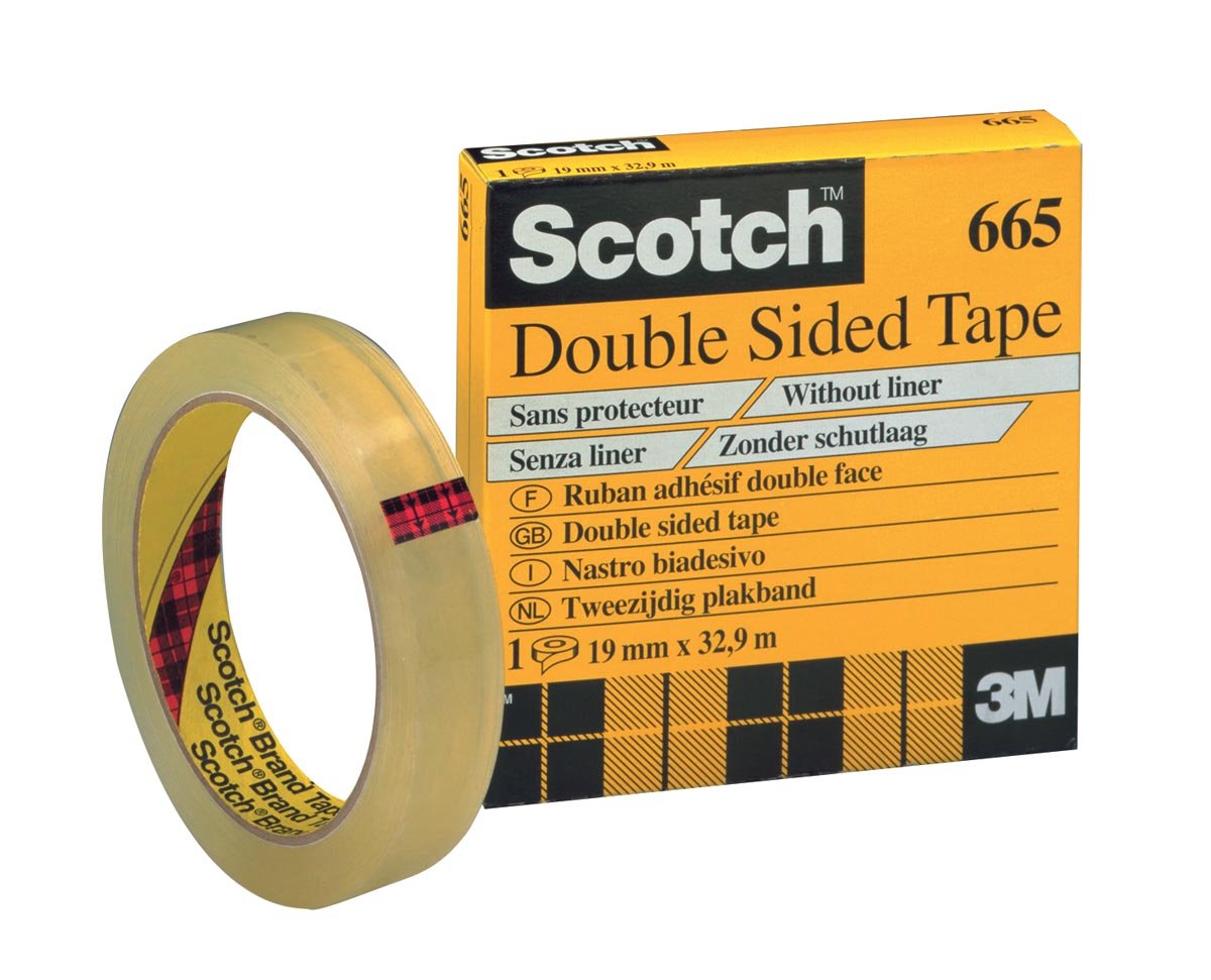 Scotch dubbelzijdige plakband ft 19 mm x 33 m Scotch dubbelzijdige plakband ft 19 mm x 33 m
