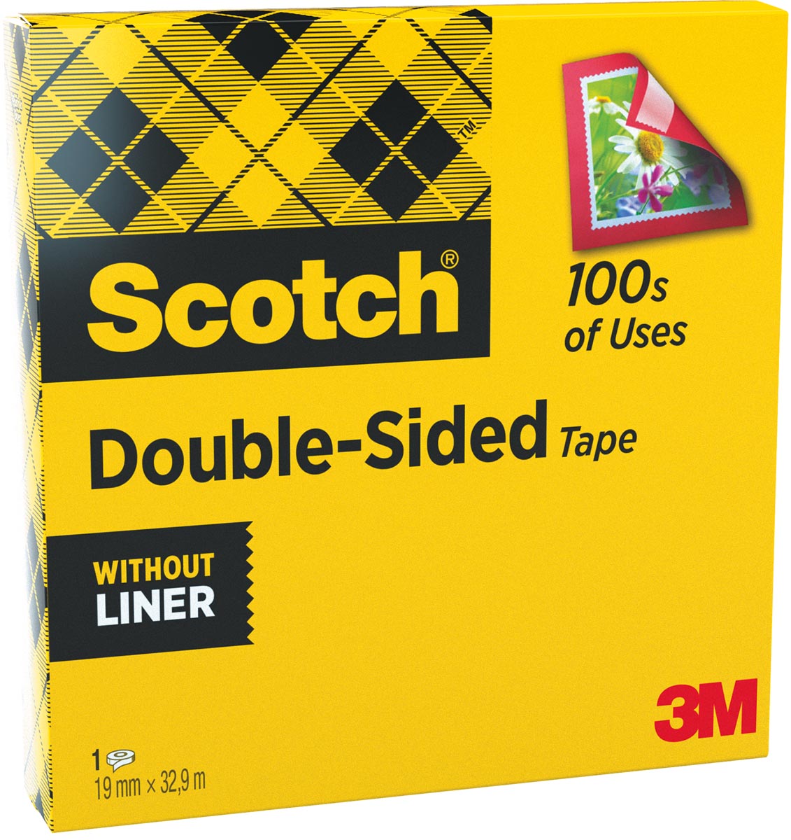 Scotch dubbelzijdige plakband ft 19 mm x 33 m Scotch dubbelzijdige plakband ft 19 mm x 33 m