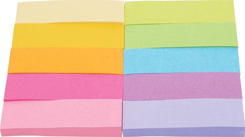 Post-It notes markers, 50 blaadjes, pak van 10 blokken, geassorteerde kleuren-2