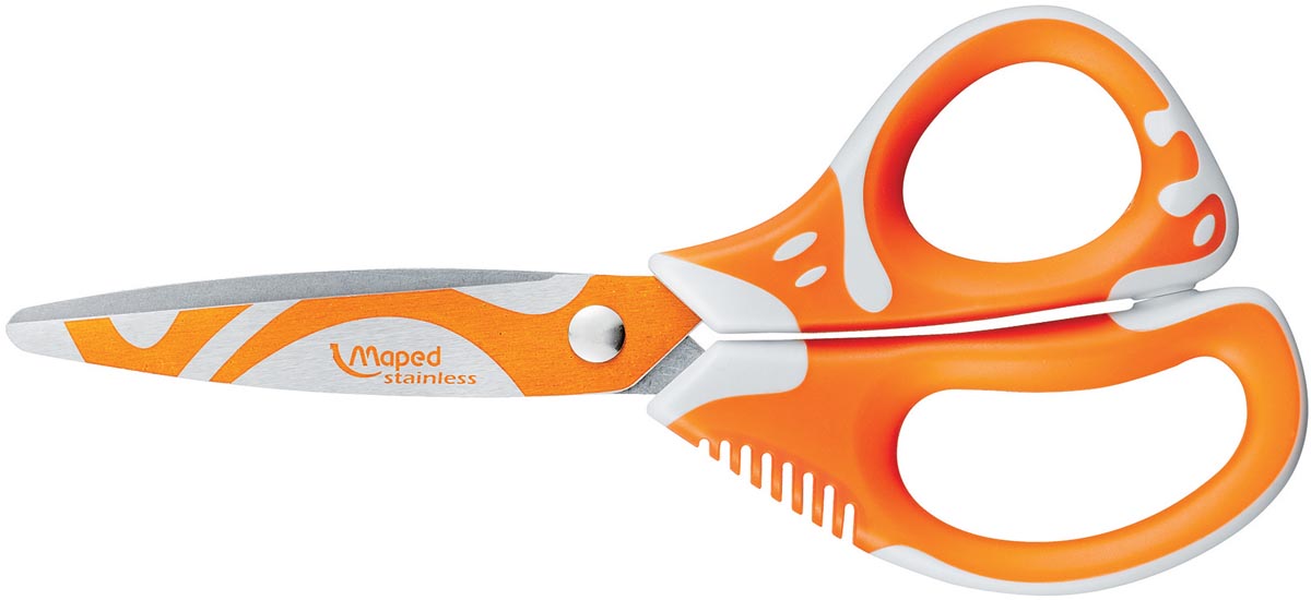 Maped schaar Zenoa fit, 13 cm, asymmetrische ogen, op blister afbeelding
