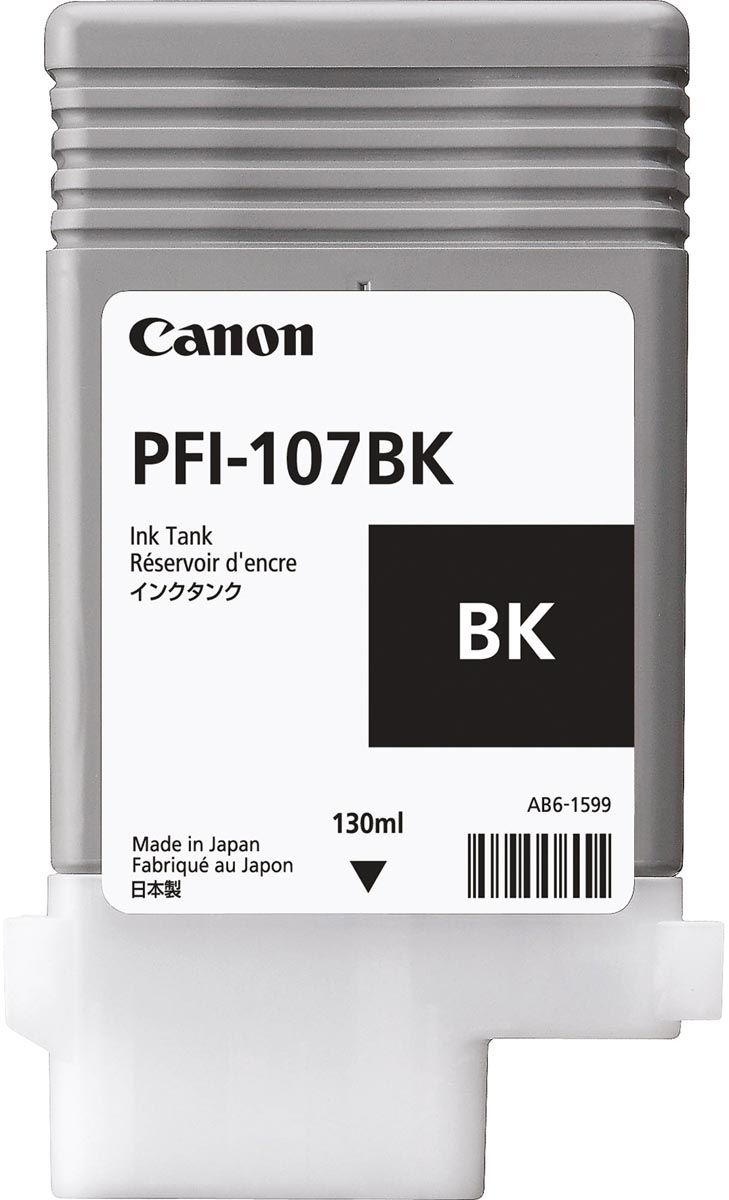 Canon inktcartridge PFI-107, 130 ml, OEM 6705B001, zwart afbeelding