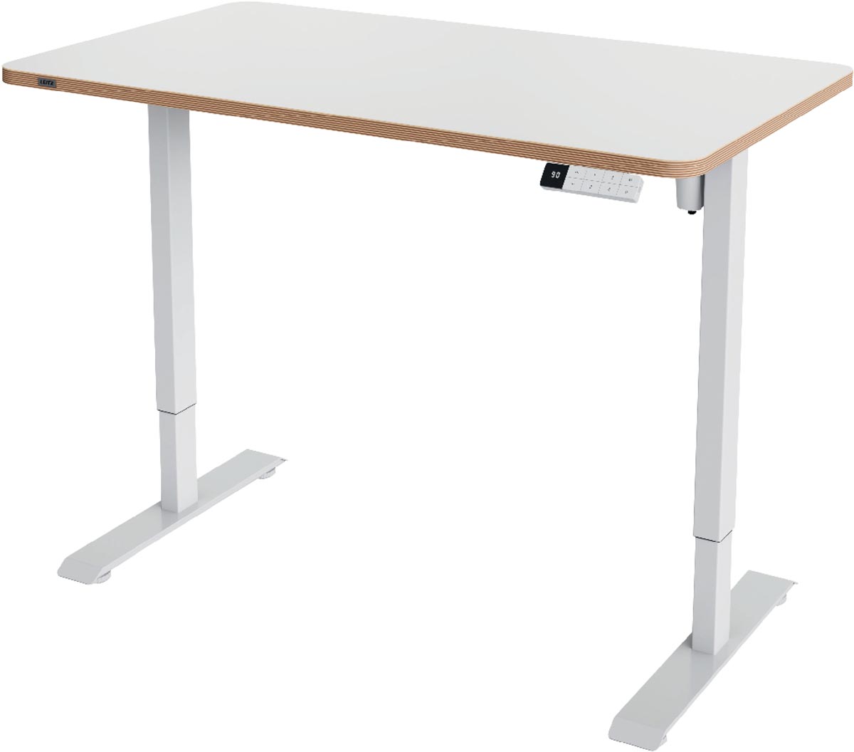 Leitz Ergo Zit/Sta bureau, ft blad 120 x 70 cm, elektrisch, op voet