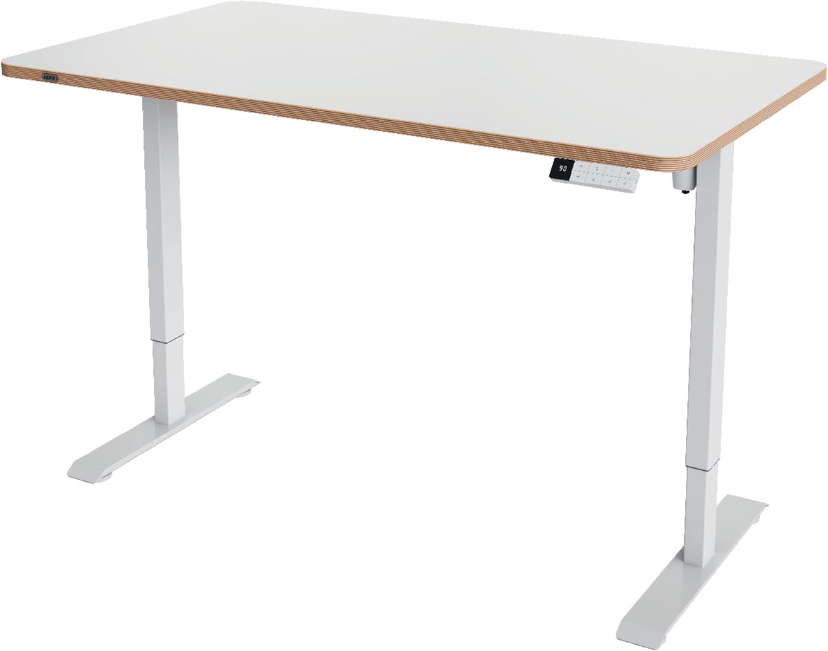 Leitz Ergo Zit/Sta bureau, ft blad 140 x 80 cm, elektrisch, op voet