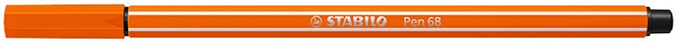 STABILO Pen 68 viltstift, lichtoranje