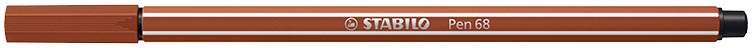 STABILO Pen 68 viltstift, rood-bruin