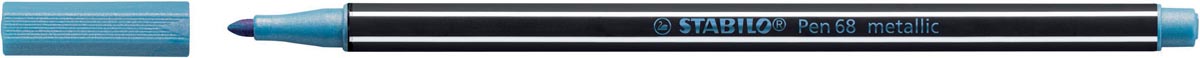 STABILO Pen 68 metallic viltstift, blauw