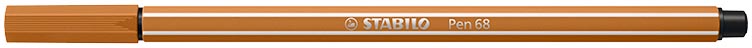 STABILO Pen 68 viltstift, donkeroker