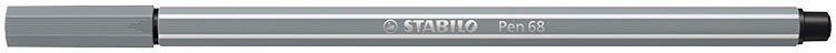STABILO Pen 68 viltstift, grijs