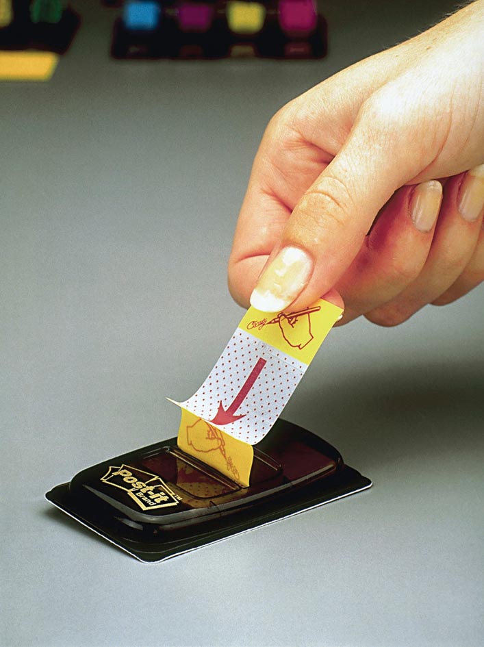 Post-it Index &apos;Sign Here&apos;, ft 25,4 x 43,2 mm, houder met 50 tabs afbeelding