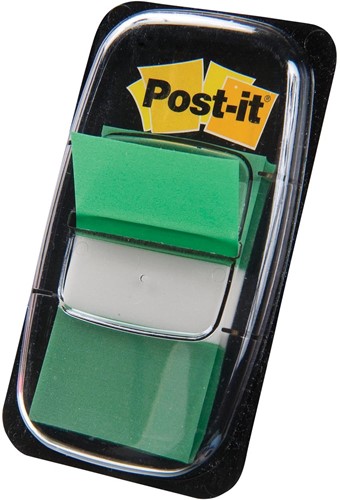 Post-it index standaard, ft 24,4 x 43,2 mm, houder met 50 tabs, groen