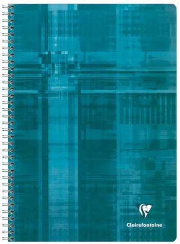 Clairefontaine schrift ft A4, 180 bladzijden, geruit 5 mm, spiraalbinding, geassorteerde kleuren-2