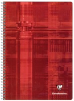 Clairefontaine schrift ft A4, 180 bladzijden, geruit 5 mm, spiraalbinding, geassorteerde kleuren-3