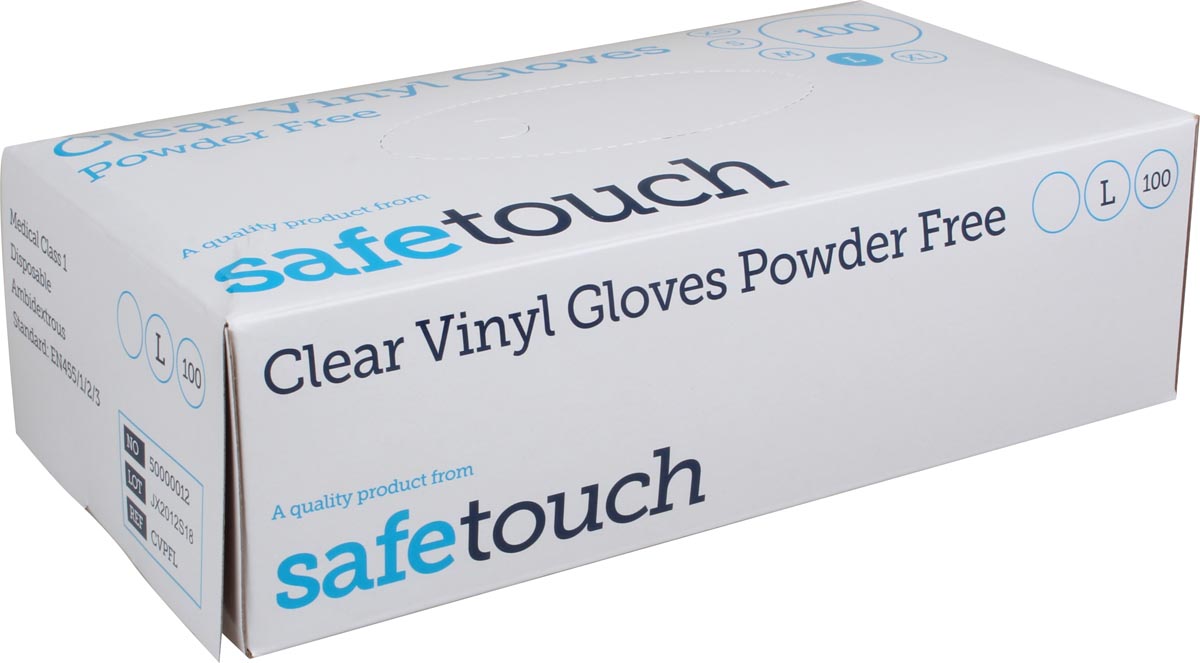 Handschoenen uit vinyl, large, wit/transparant, doos van 100 stuks