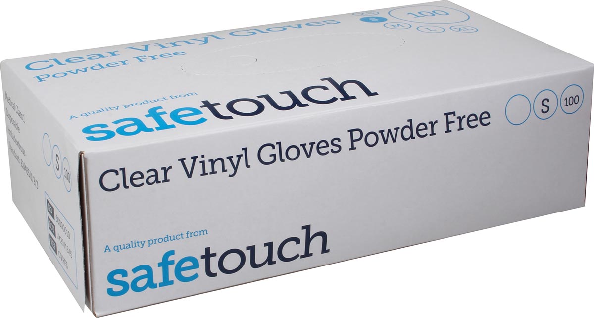 Handschoenen uit vinyl, small, wit/transparant, doos van 100 stuks