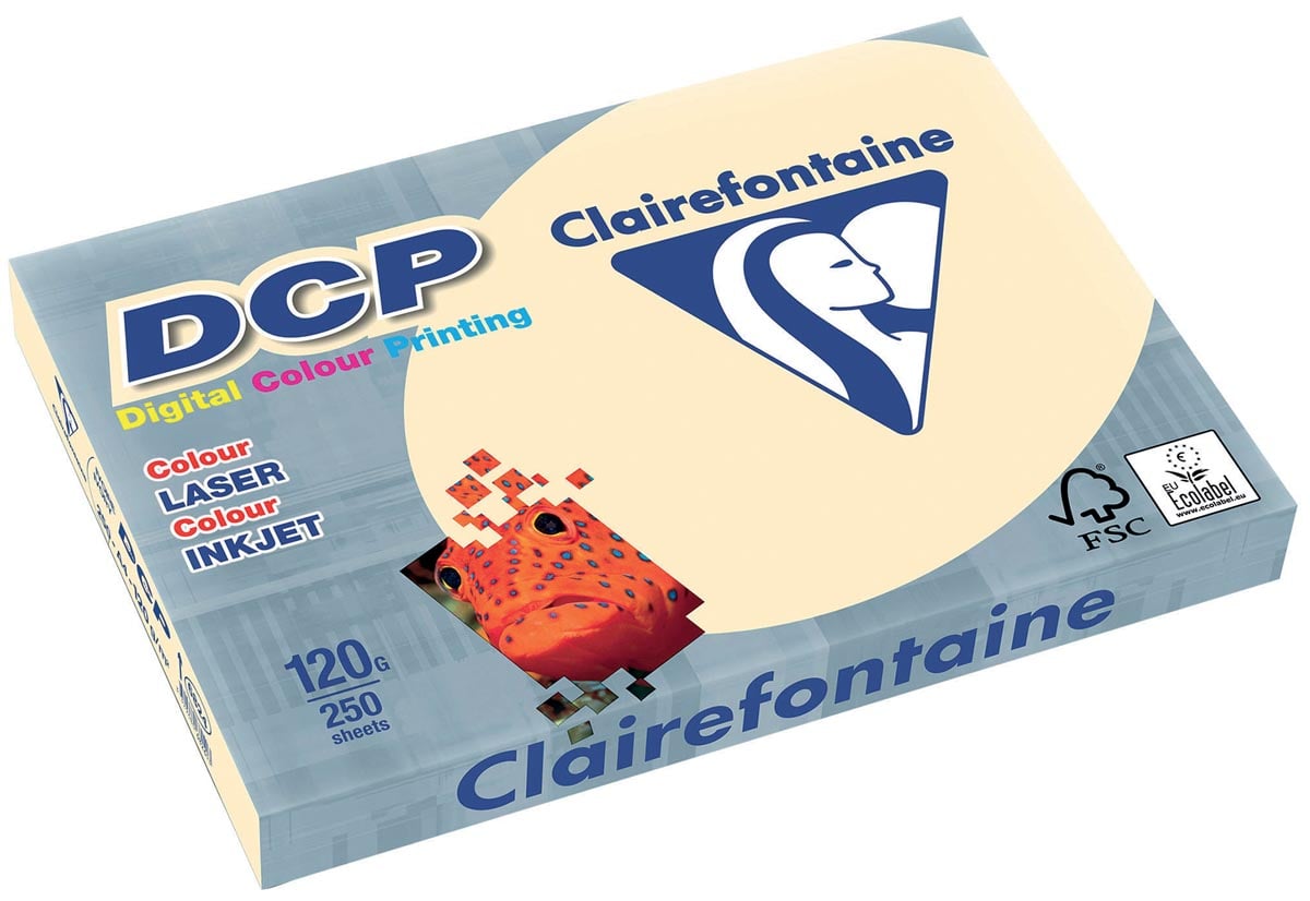 Clairefontaine DCP presentatiepapier A4, 120 g, ivoor, pak van 250 vel afbeelding