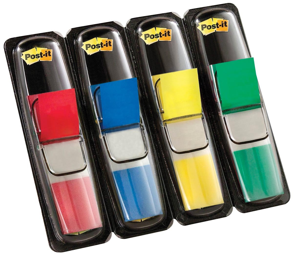 Post-it Notes Smal, 4 x 35 tabs, rood, blauw, geel en groen afbeelding