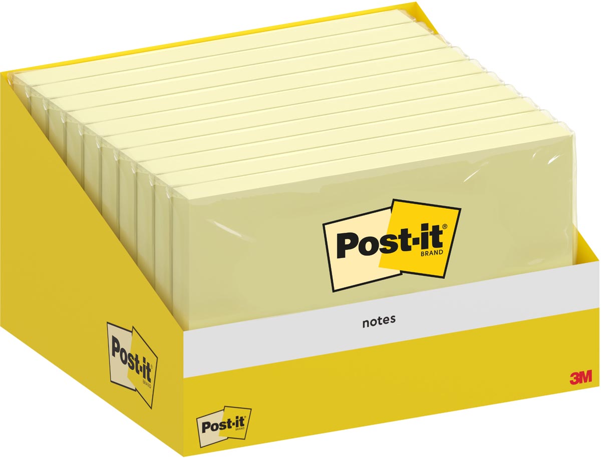 Post-it Notes, 100 vel, ft 76 x 127 mm, kanariegeel (canary yellow) afbeelding