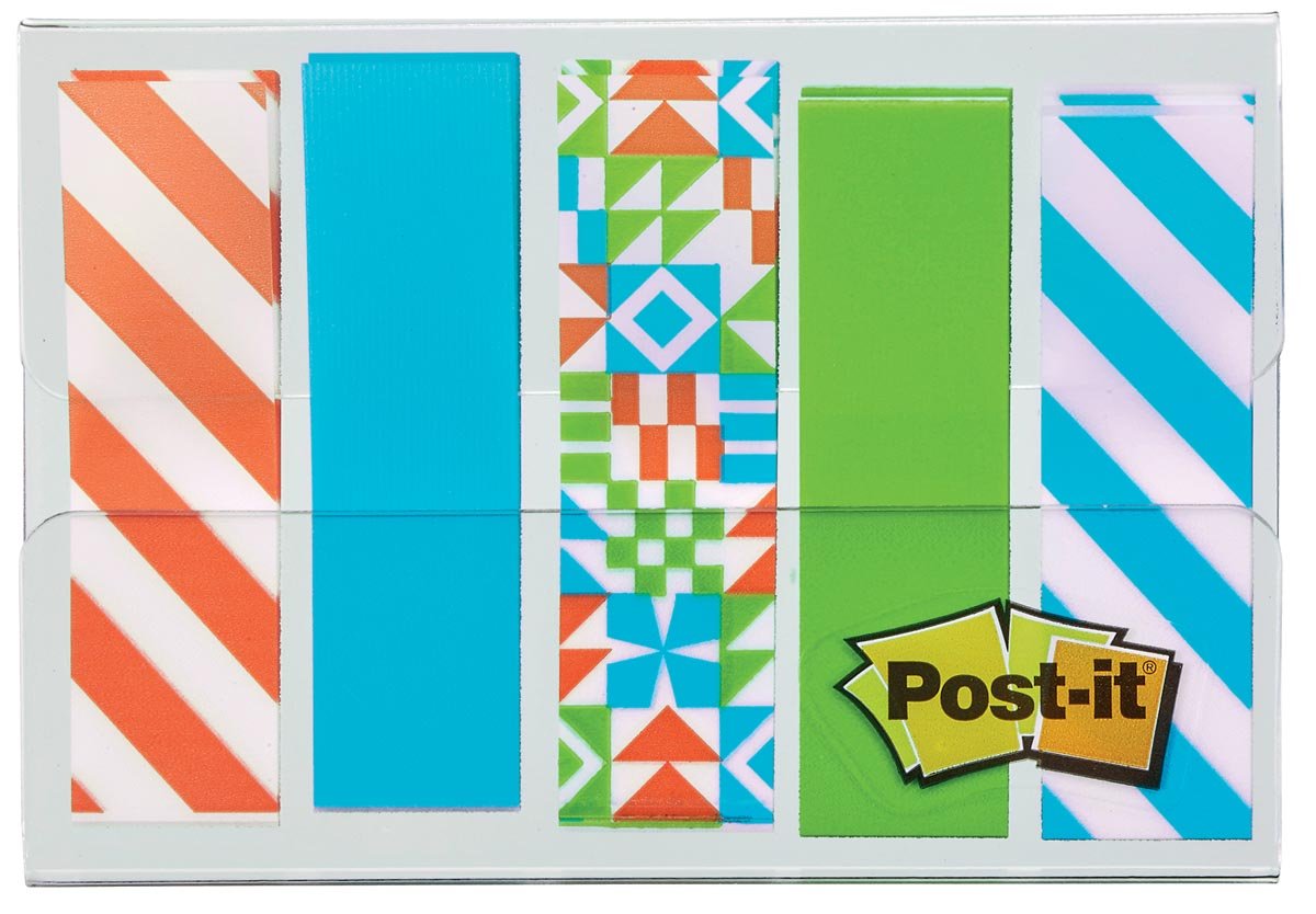 Post-it Index, Geos motief collectie, ft 11,9 mm x 43,2mm, 5 x 20 stuks
