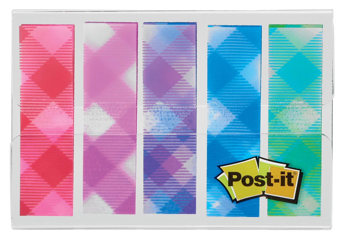 Post-it Index,plaid motive collection, ft 11,9 mm x 43,2mm, 5 x 20 stuks Post-it Index,plaid motive collection, ft 11,9 mm x 43,2mm, 5 x 20 stuks