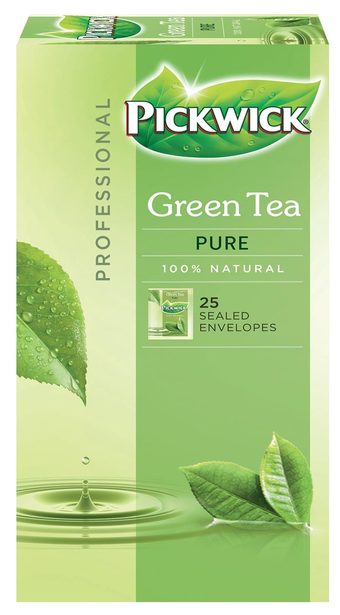 Pickwick thee, groene thee Pure, pak van 25 zakjes