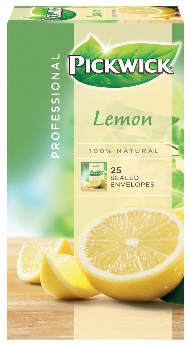 Pickwick Thee Citroen Pak Van 25 Zakjes huismerk kopen in de aanbieding