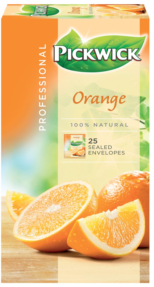 Pickwick thee, sinaasappel, pak van 25 zakjes afbeelding
