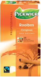 Pickwick thee, rooibos, fairtrade, pak van 25 zakjes