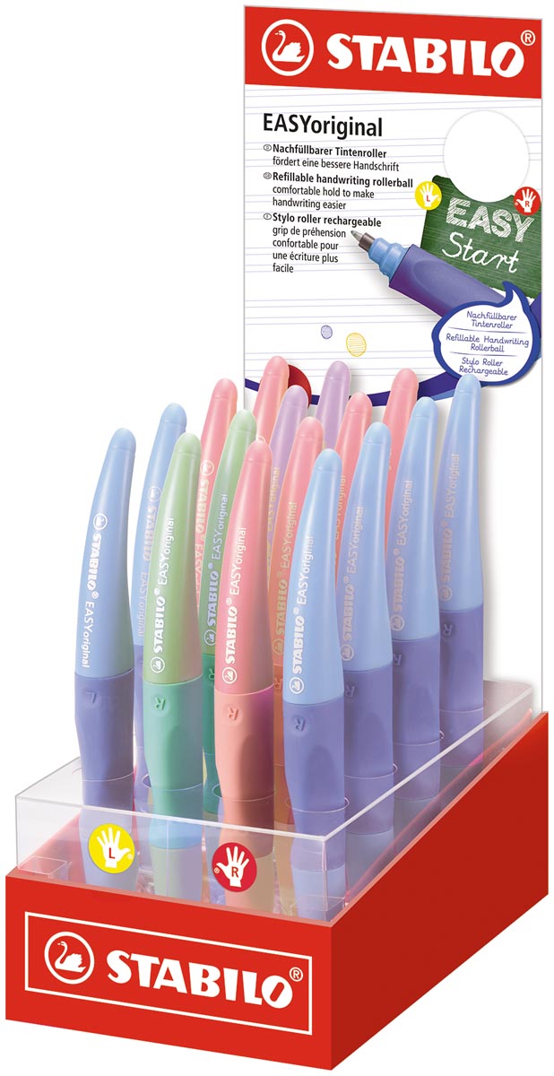 STABILO EASYoriginal roller pastel assorti, display van 16 stuks