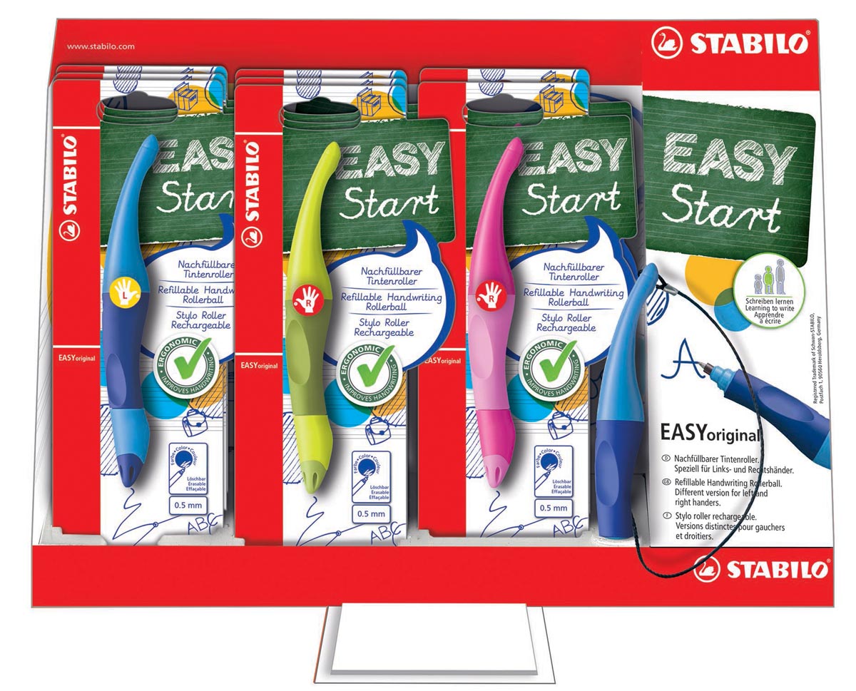 STABILO EASYoriginal roller, display van 9 stuks in geassorteerde kleuren STABILO EASYoriginal roller, display van 9 stuks in geassorteerde kleuren