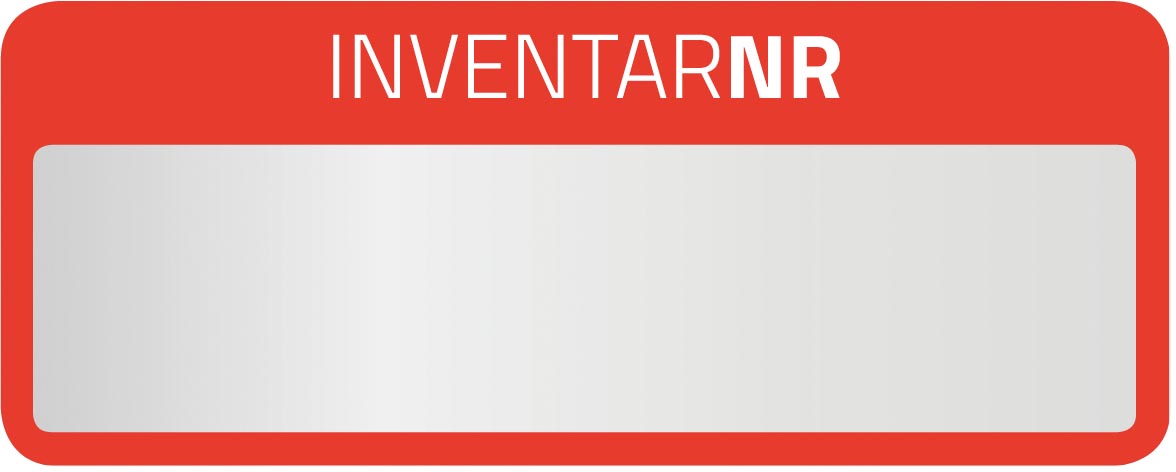 Avery inventarisetiketten, ft 50 x 20 mm, van zilver polyesterfolie met rode kader, 50 stuks, 5 per Avery inventarisetiketten, ft 50 x 20 mm, van zilver polyesterfolie met rode kader, 50 stuks, 5 per
