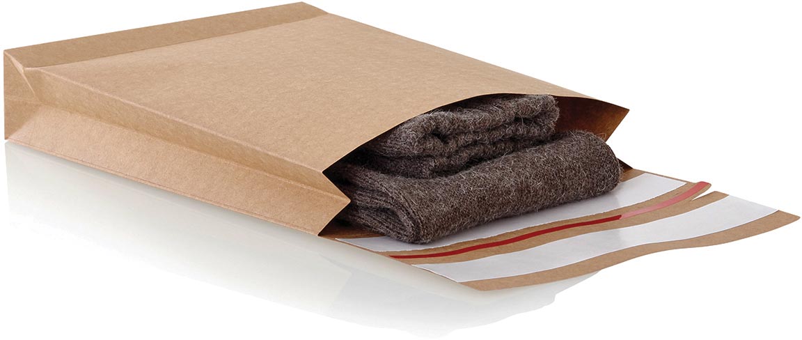 e-Green enveloppen met blokbodem, ft 350 x 250 x 50 + 96 mm, doos van 250 stuks afbeelding