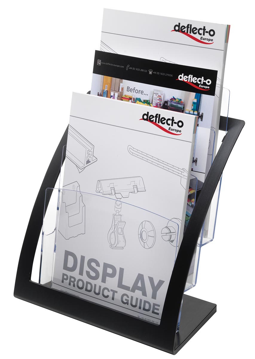 Deflecto Folderhouder Contemporary, ft A4, zwart afbeelding