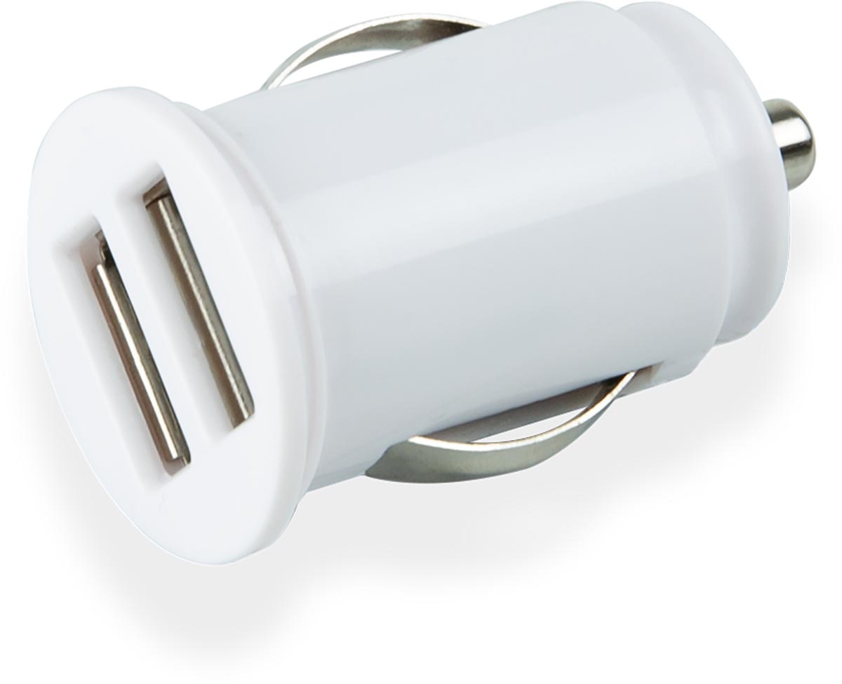 Greenmouse Dual autolader, 2 x USB-A, wit afbeelding