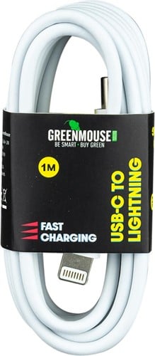Greenmouse Lightning USB-C kabel, USB-C naar 8-pin, 1 m, wit