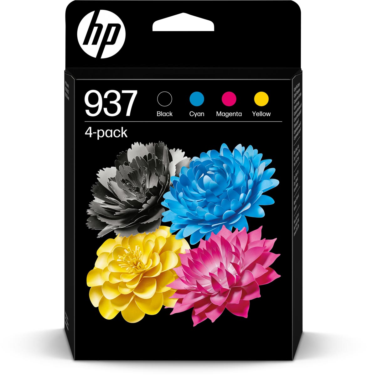 HP inktcartridge 937, 800 - 1.250 pagina&apos;s, OEM 6C400NE, 4 kleuren afbeelding