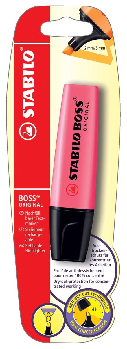 Markeerstift Stabilo Boss Original Roze Op Blister huismerk kopen in de aanbieding