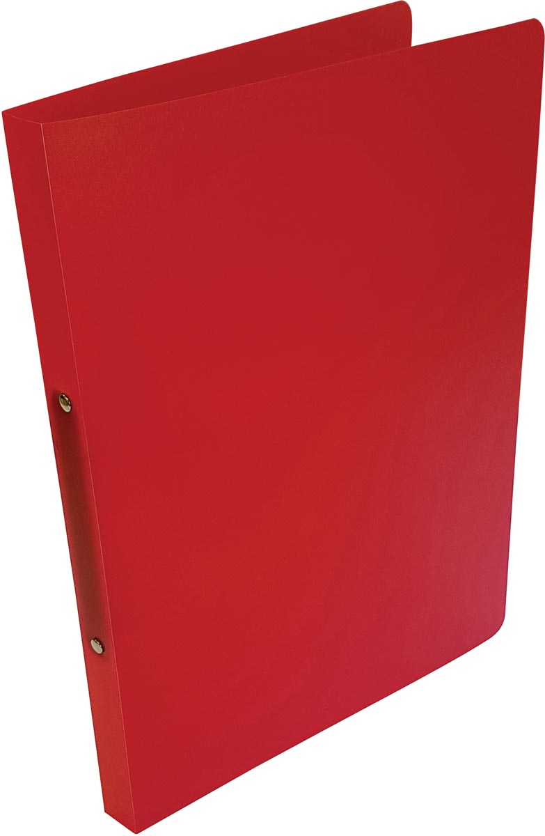 Alpha ringmap, voor ft A4, uit PP, 2 ringen van 16 mm, transparant rood afbeelding