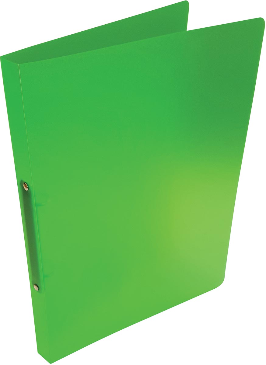 Alpha ringmap, voor ft A4, uit PP, 2 ringen van 16 mm, transparant groen afbeelding