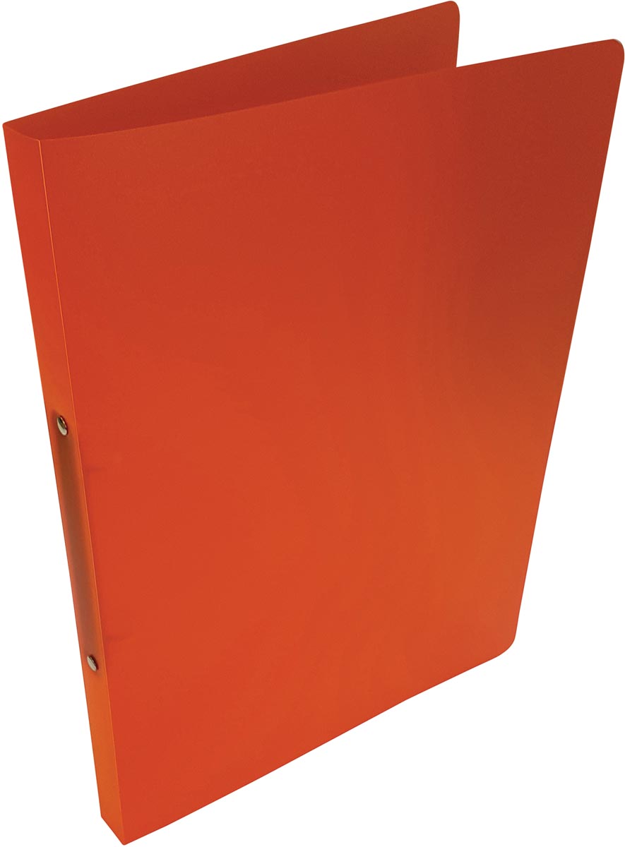 Alpha ringmap, voor ft A4, uit PP, 2 ringen van 16 mm, transparant oranje afbeelding