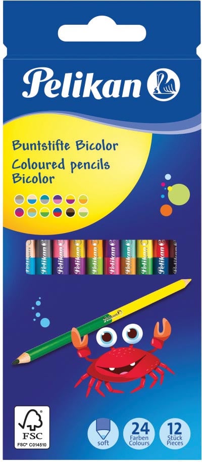Pelikan kleurpotlood rond, etui van 12 stuks in geassorteerde kleuren Pelikan kleurpotlood rond, etui van 12 stuks in geassorteerde kleuren