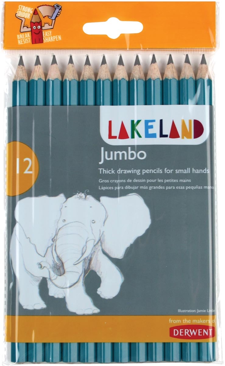 Lakeland grafietpotlood Jumbo HB, pak van 12 stuks Lakeland grafietpotlood Jumbo HB, pak van 12 stuks